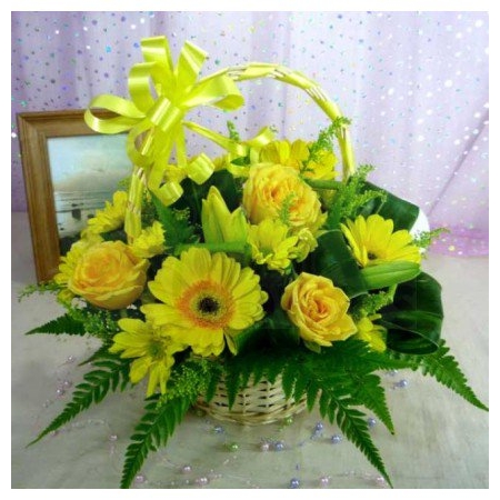 Double Dip Green - 12 Stems Basket
